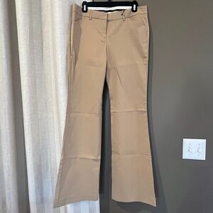 NWT Express Editor Camel Pants Low Rise Flare Leg, Size 8 Long